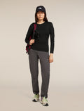 Women’s Merino 200 Oasis Long Sleeve Crew Thermal Top Black - 4