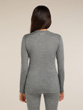 Women’s Merino 200 Oasis Long Sleeve Crew Thermal Top Gritstone Heather - 2
