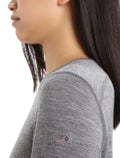 Women’s Merino 200 Oasis Long Sleeve Crew Thermal Top Gritstone Heather - 5