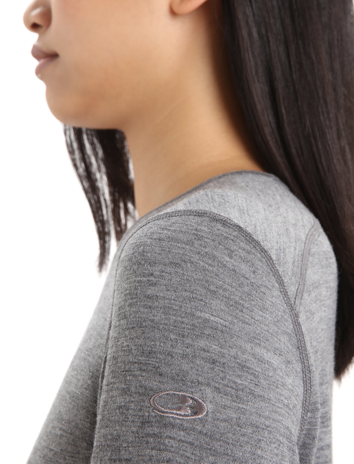 Women’s Merino 200 Oasis Long Sleeve Crew Thermal Top Gritstone Heather - 5