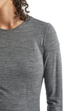Women’s Merino 200 Oasis Long Sleeve Crew Thermal Top Gritstone Heather - 7