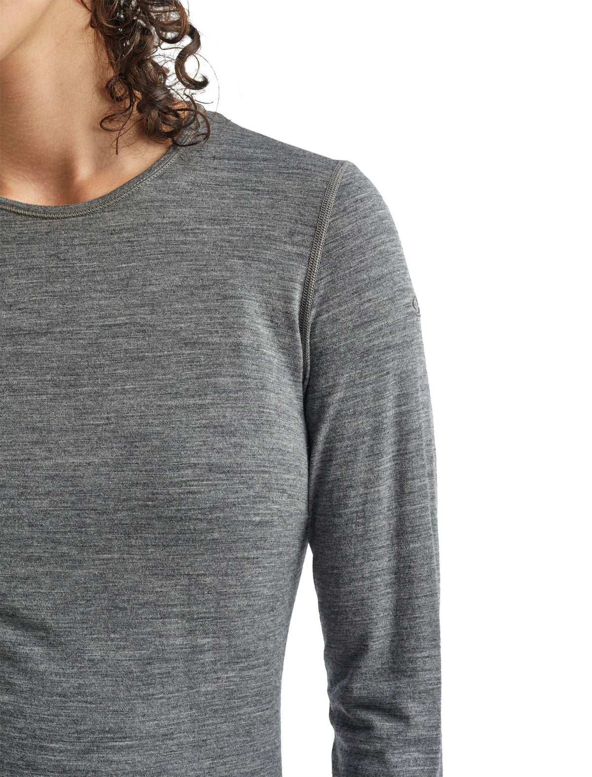 Women’s Merino 200 Oasis Long Sleeve Crew Thermal Top Gritstone Heather - 7