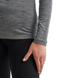 Women’s Merino 200 Oasis Long Sleeve Crew Thermal Top Gritstone Heather - 8