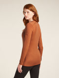 Women’s Merino 200 Oasis Long Sleeve Crew Thermal Top Dusty clay - 2