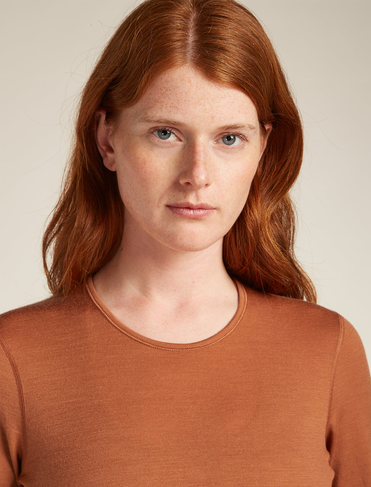 Women’s Merino 200 Oasis Long Sleeve Crew Thermal Top Dusty clay - 6