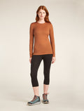 Women’s Merino 200 Oasis Long Sleeve Crew Thermal Top Dusty clay - 3