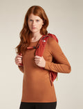 Women’s Merino 200 Oasis Long Sleeve Crew Thermal Top Dusty clay - 4