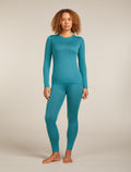 Women’s Merino 200 Oasis Long Sleeve Crew Thermal Top Topaz - 3