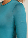 Women’s Merino 200 Oasis Long Sleeve Crew Thermal Top Topaz - 6