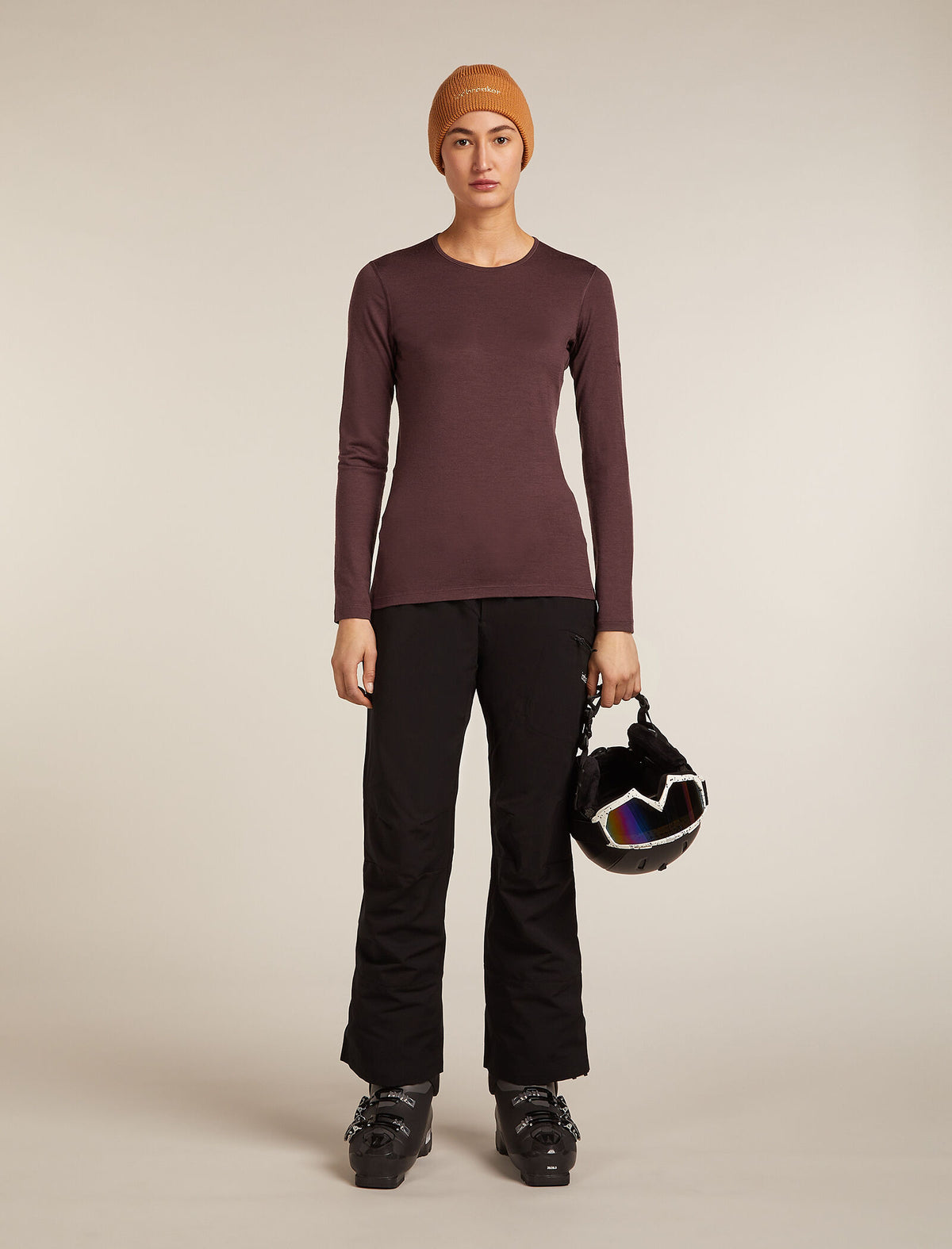 Women’s Merino 200 Oasis Long Sleeve Crewe Java - 4