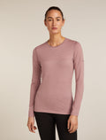 Women’s Merino 200 Oasis Long Sleeve Crew Thermal Top Summit/Blush/S - 1