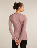 Women’s Merino 200 Oasis Long Sleeve Crew Thermal Top Summit/Blush/S - 2