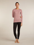 Women’s Merino 200 Oasis Long Sleeve Crew Thermal Top Summit/Blush/S - 3