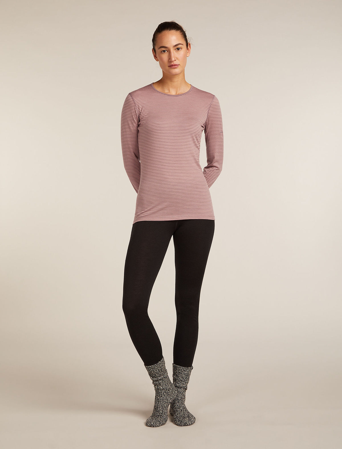 Women’s Merino 200 Oasis Long Sleeve Crew Thermal Top Summit/Blush/S - 6