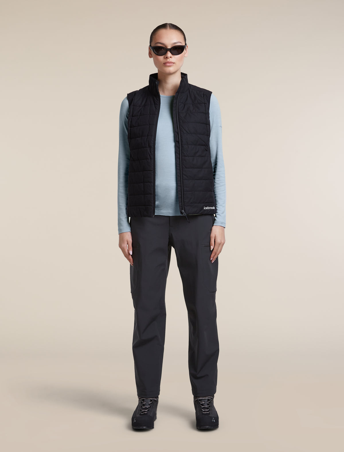 Women's Merino 200 Oasis Long Sleeve Crewe Zinc Blue - 4
