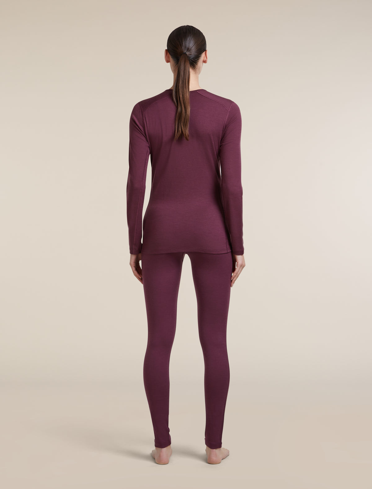 Women's Merino 200 Oasis Long Sleeve Crewe Dark Berry - 6