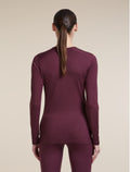 Women's Merino 200 Oasis Long Sleeve Crewe Dark Berry - 2