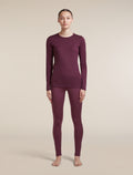 Women's Merino 200 Oasis Long Sleeve Crewe Dark Berry - 3