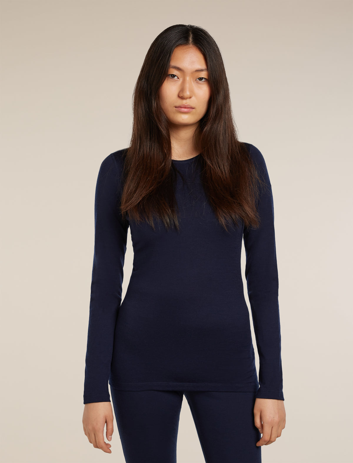 Women’s Merino 200 Oasis Long Sleeve Crew Thermal Top Glacier - 1
