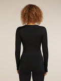 Women’s Merino 200 Oasis Long Sleeve Scoop Thermal Top Black - 2