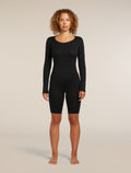 Women’s Merino 200 Oasis Long Sleeve Scoop Thermal Top Black - 3