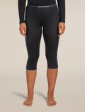 Women’s Merino 200 Oasis 3/4 Thermal Leggings Black - 1