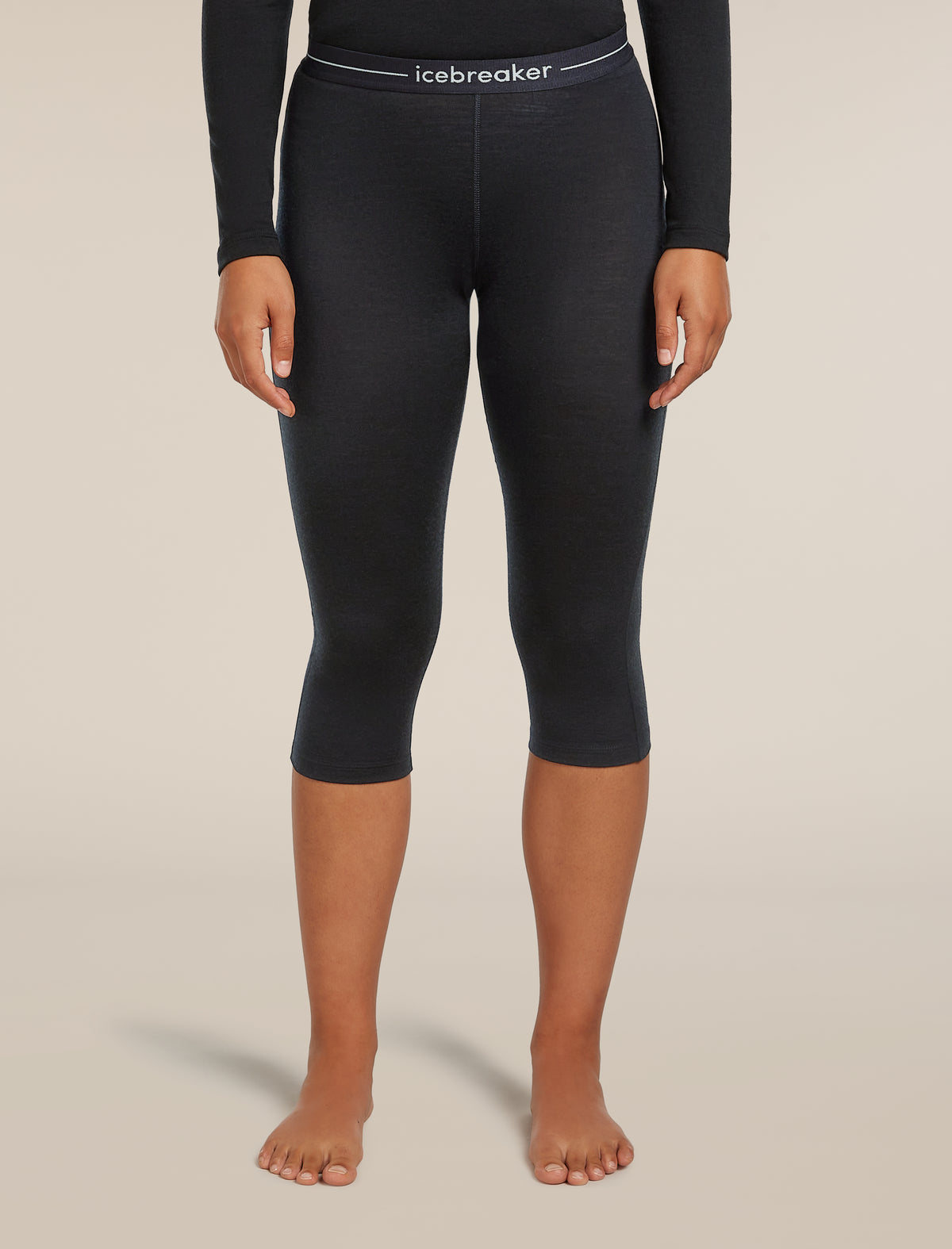 Women’s Merino 200 Oasis 3/4 Thermal Leggings Black - 1