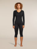 Women’s Merino 200 Oasis 3/4 Thermal Leggings Black - 4