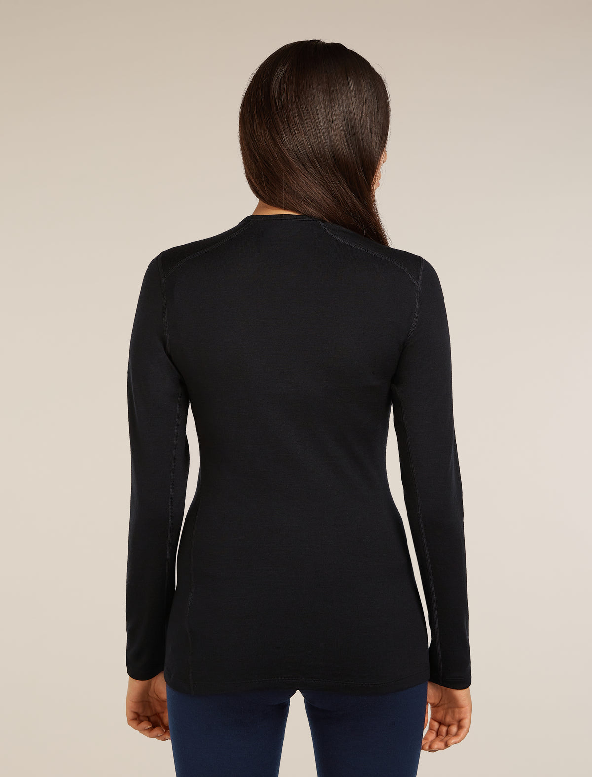 Women’s Merino 260 Tech Long Sleeve Crew Thermal Top Black - 2