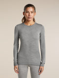Women's Merino 260 Oasis Long Sleeve Crewe Metro Heather - 1