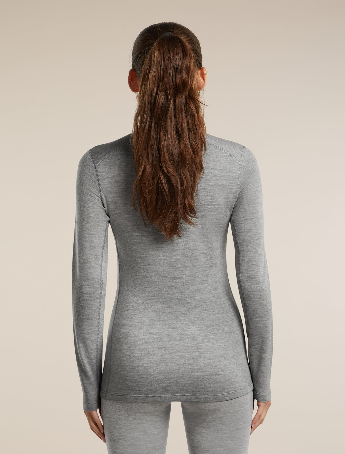 Women's Merino 260 Oasis Long Sleeve Crewe Metro Heather - 2