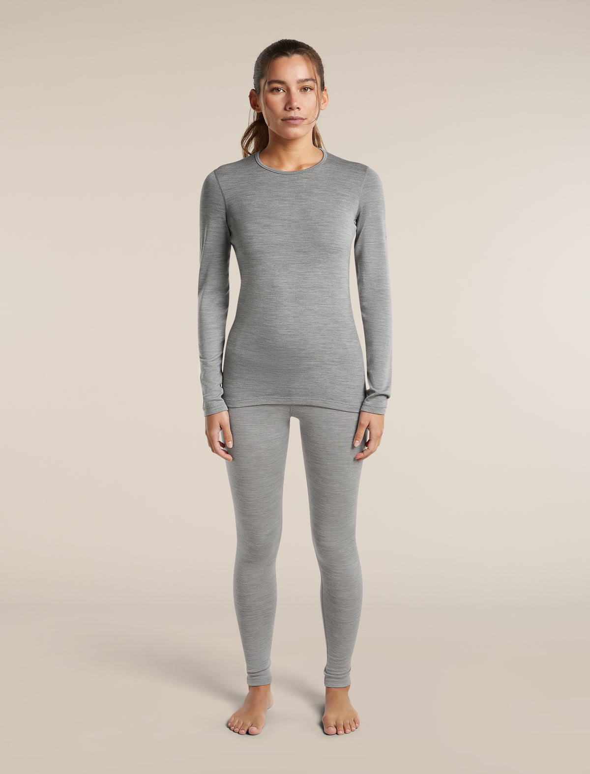 Women's Merino 260 Oasis Long Sleeve Crewe Metro Heather - 3