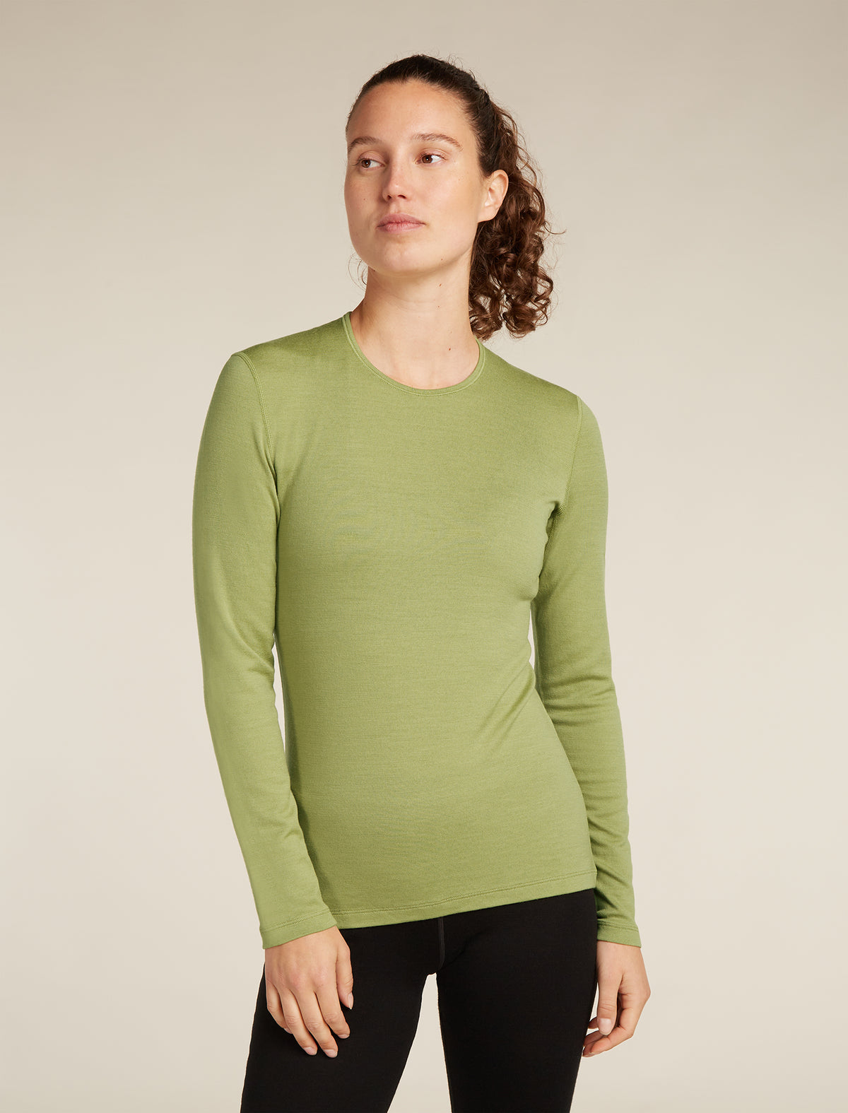 Women’s Merino 260 Tech Long Sleeve Crew Thermal Top Olive - 1