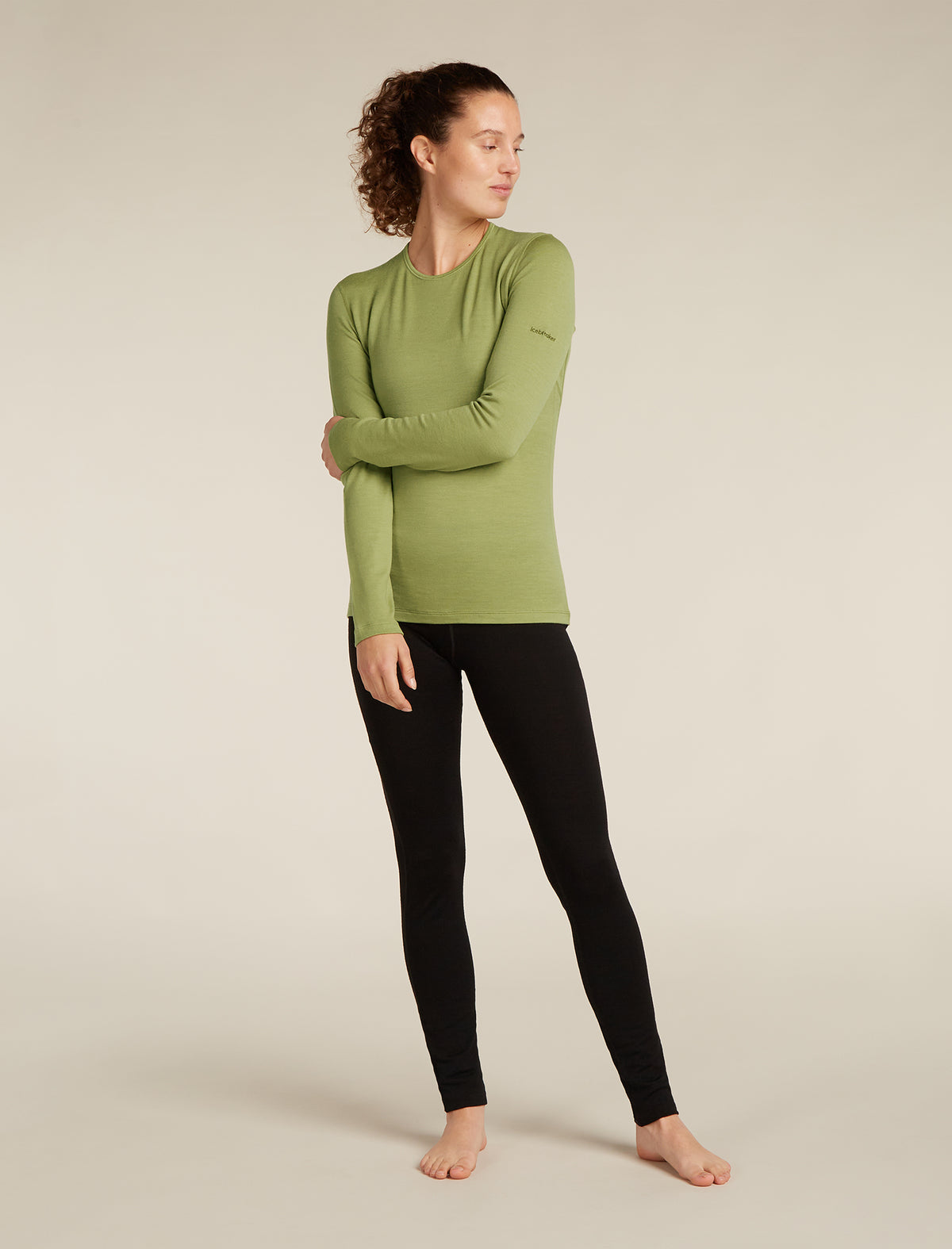 Women’s Merino 260 Tech Long Sleeve Crew Thermal Top Olive - 3