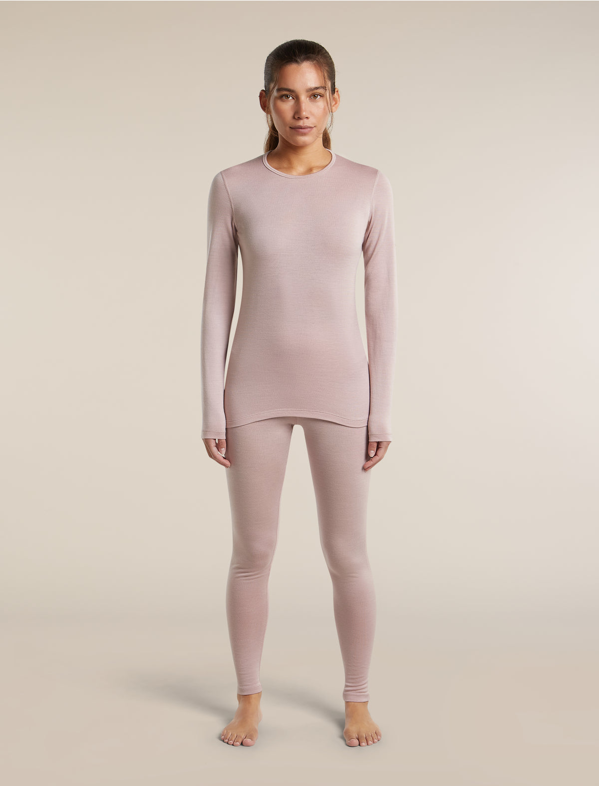 Women's Merino 260 Oasis Long Sleeve Crewe Pink Quartz - 3