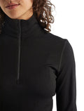 Women’s Merino 260 Tech Long Sleeve Half Zip Thermal Top Black - 7