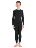 Merino 200 Oasis Long Sleeve Crew Thermal Top Black - 1