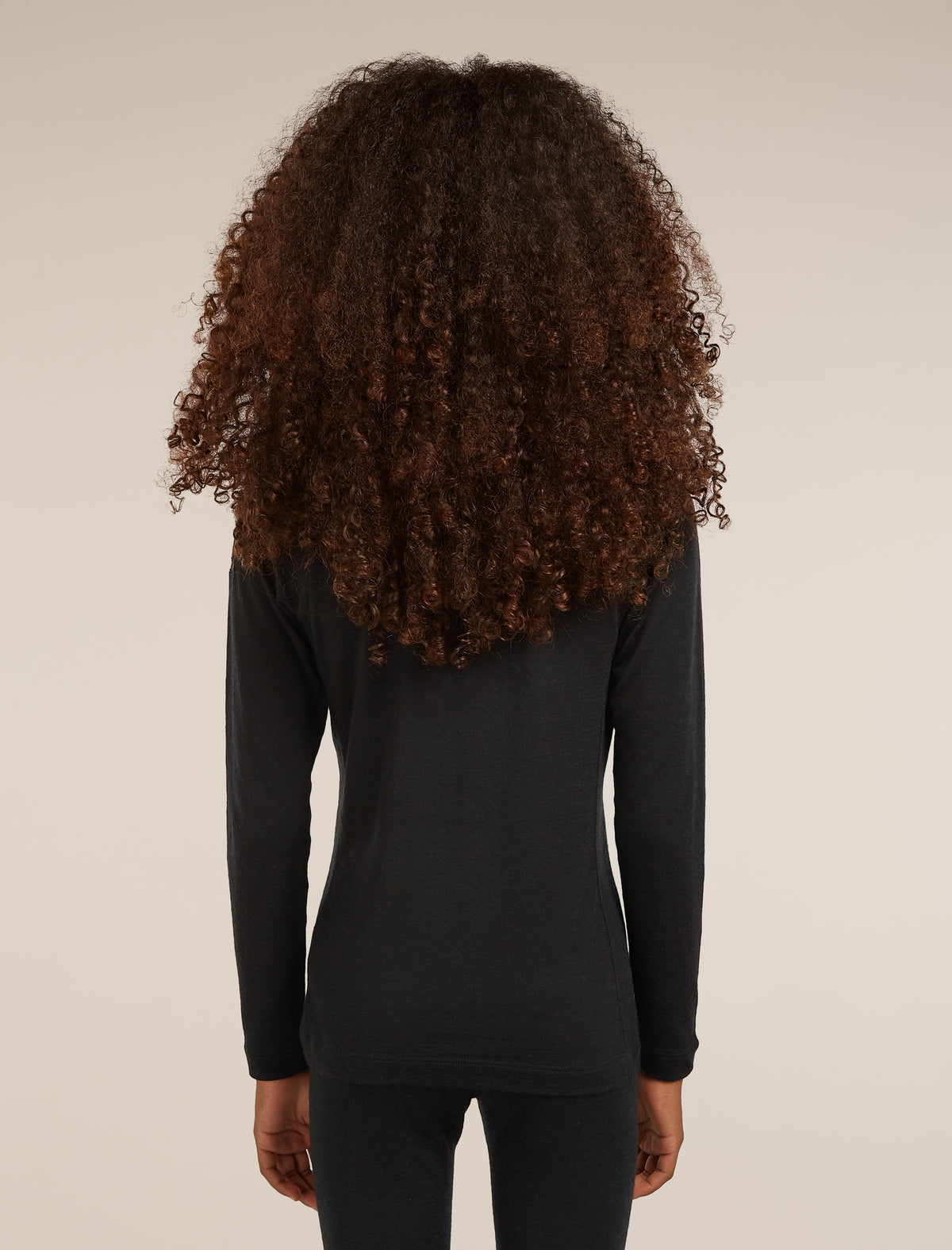 Merino 200 Oasis Long Sleeve Crew Thermal Top Black - 2