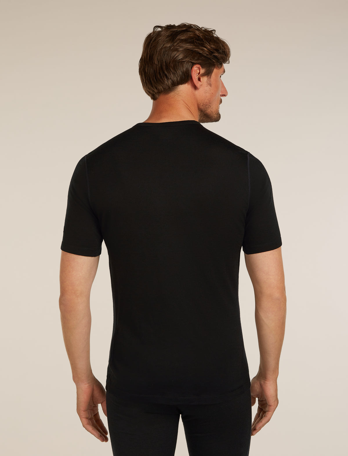 Men’s Merino 200 Oasis Short Sleeve Crew Thermal Top Black - 2