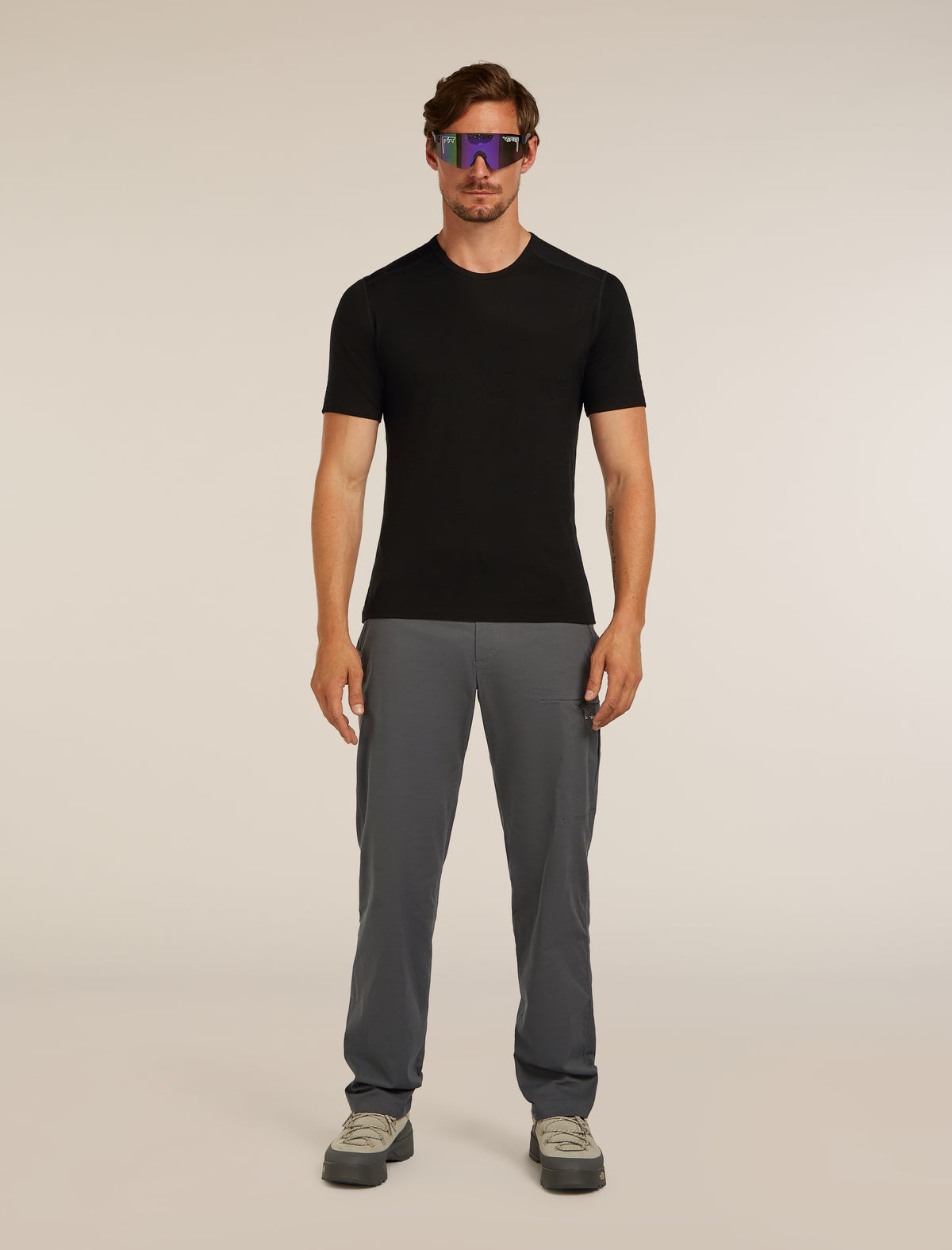 Men’s Merino 200 Oasis Short Sleeve Crew Thermal Top Black - 4