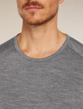 Men’s Merino 200 Oasis Short Sleeve Crew Thermal Top Gritstone Heather - 8