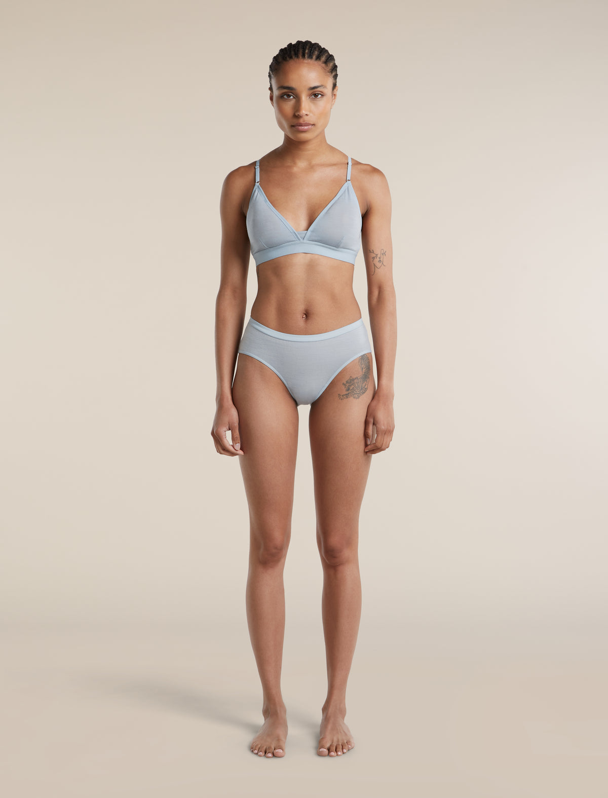 Women's Merino 150 Siren Bra Zinc Blue - 3