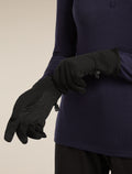 Unisex Merino 260 Quantum Gloves Black - 8