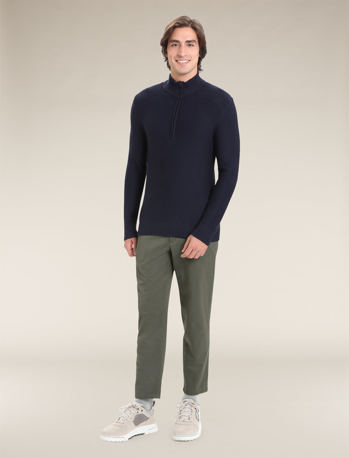 Men’s Waypoint Long Sleeve Half Zip Sweater Midnight Navy - 3