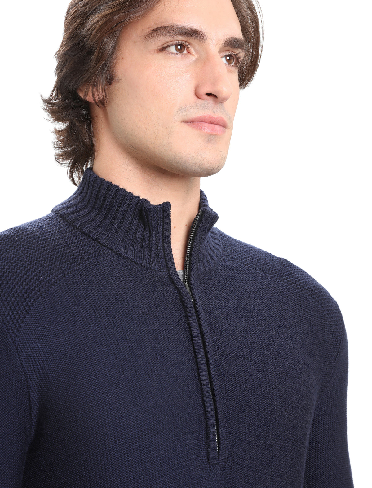 Men’s Waypoint Long Sleeve Half Zip Sweater Midnight Navy - 4