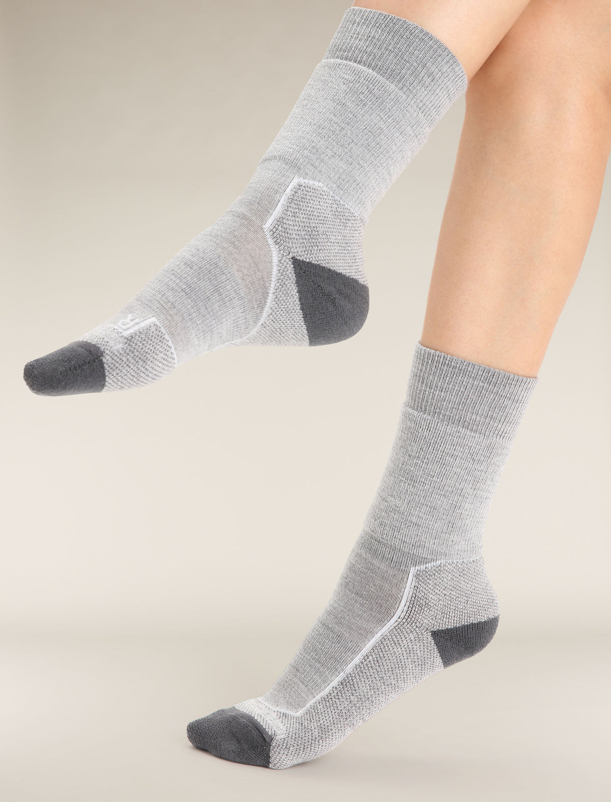 Women’s Merino Hike+ Medium Crew Socks Blizzard Heather - 1
