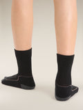 Women’s Merino Hike+ Light Crew Socks Black/Monsoon - 2