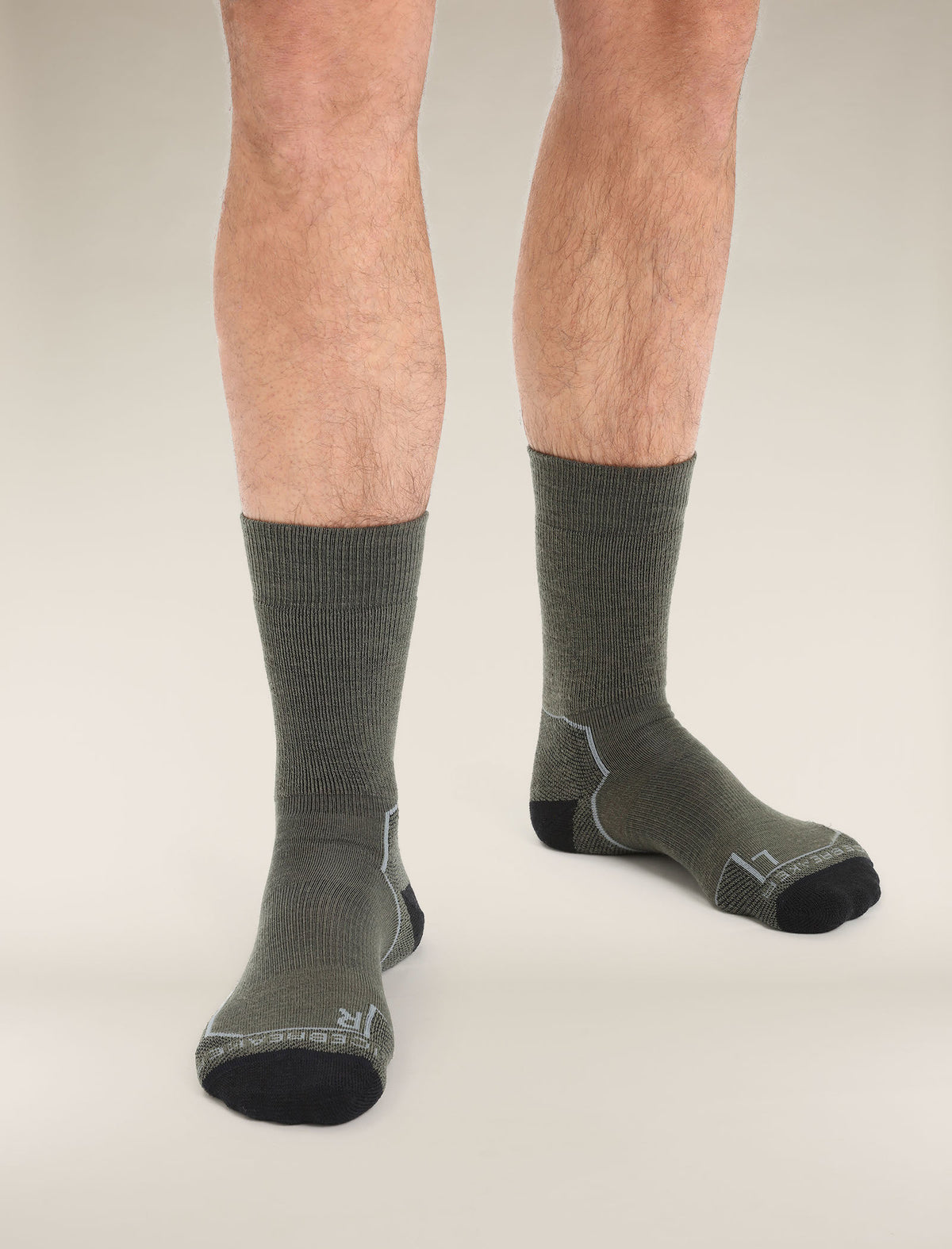 Men’s Merino Hike+ Medium Crew Socks Loden/Black - 1