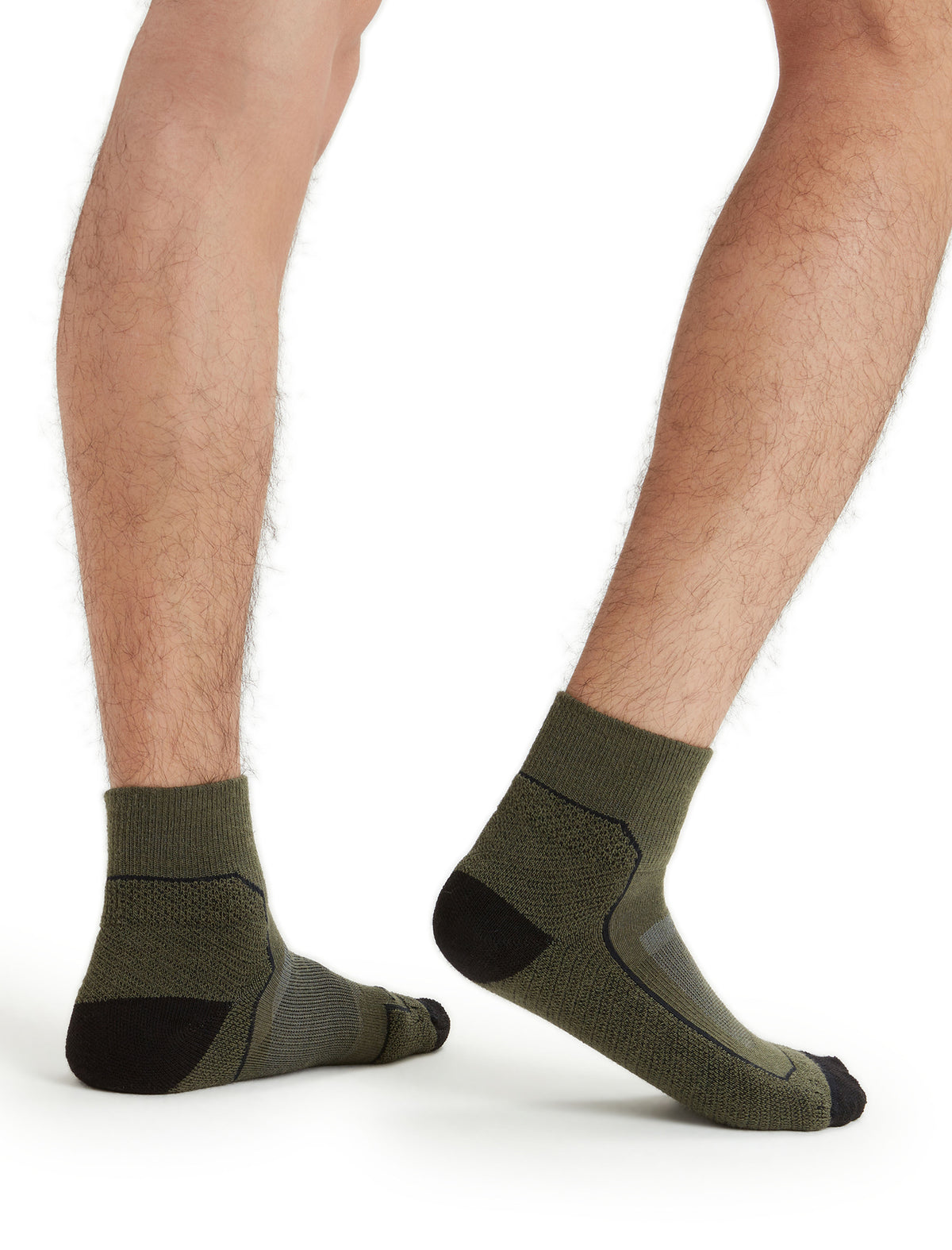 Men’s Merino Hike+ Light Mini Socks Loden/Black - 4