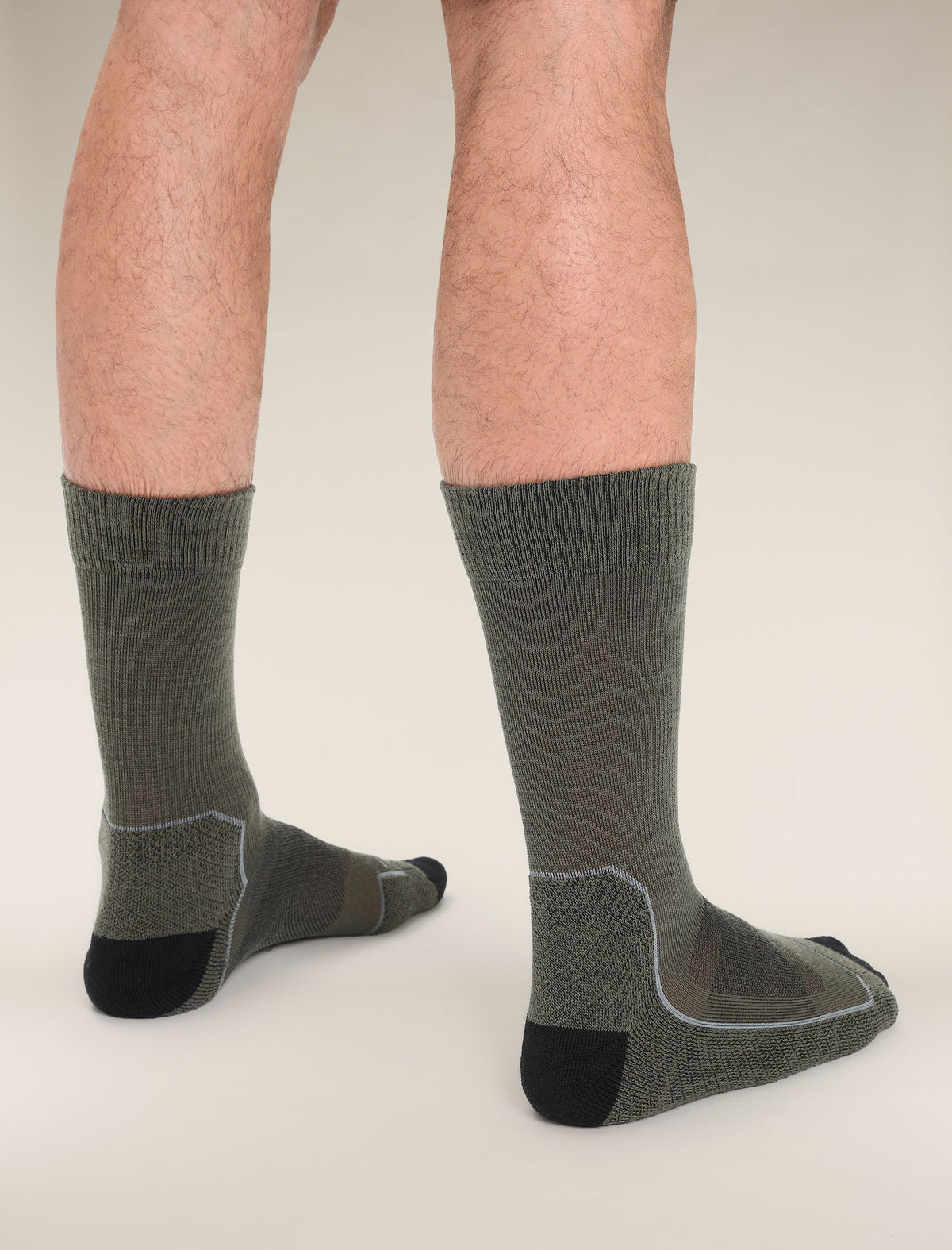 Men’s Merino Hike+ Light Crew Socks Loden/Black - 2